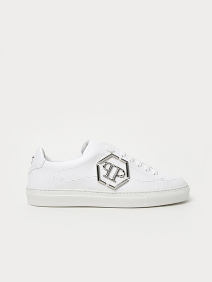philipp plein WHITE LO TOP SNEAKERS available on Boots Lo Heels High Cowboy | Philipp Plein