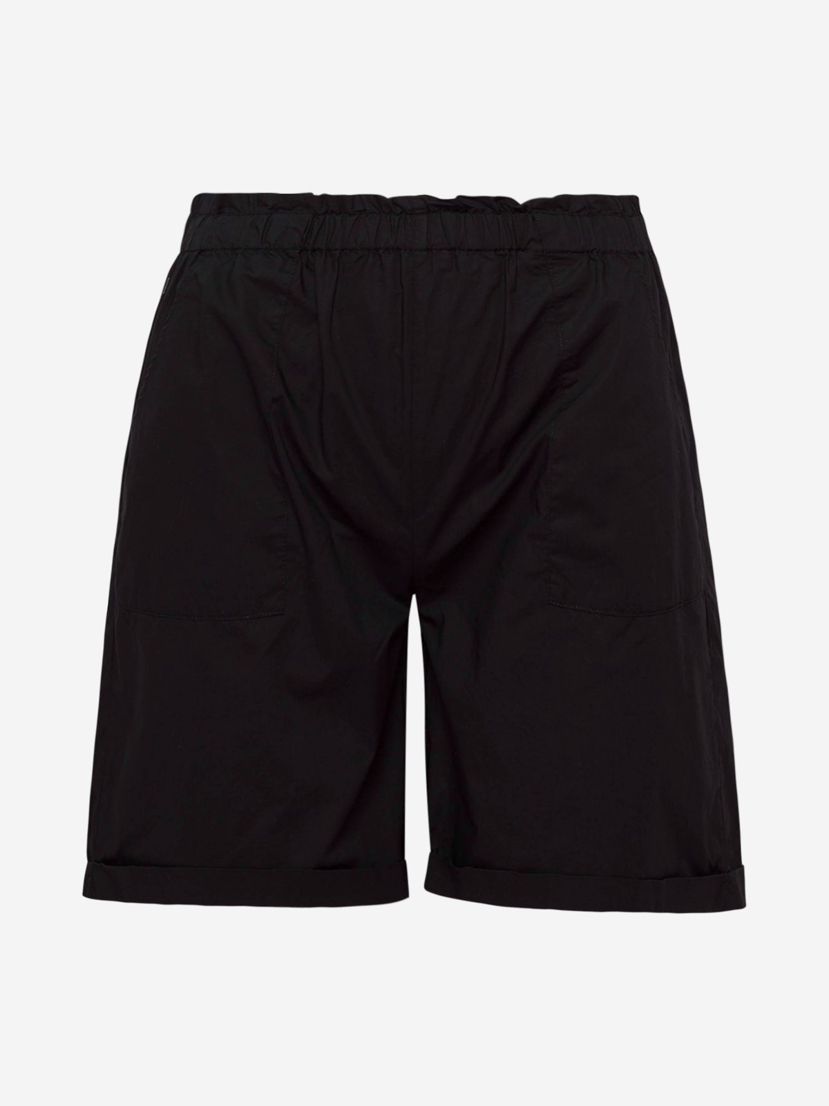 Woolrich Black Poplin Shorts In Black