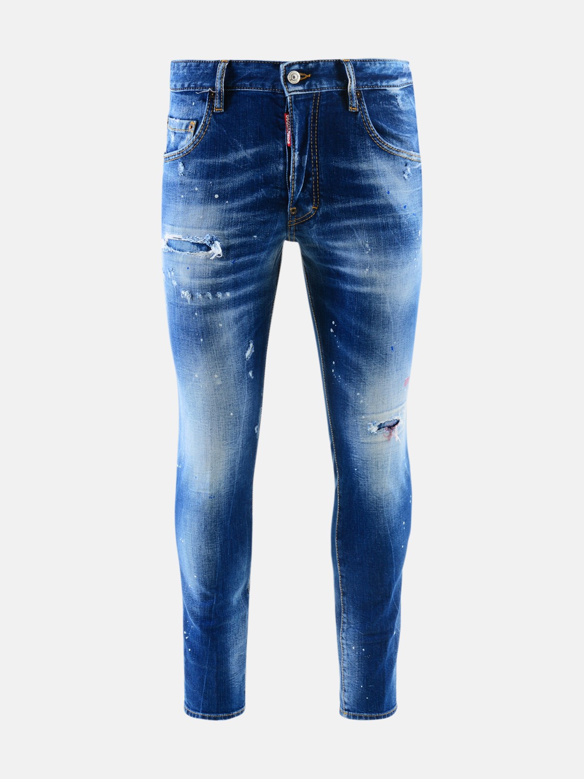 DSQUARED2 BLUE RIPPED SKATER JEANS