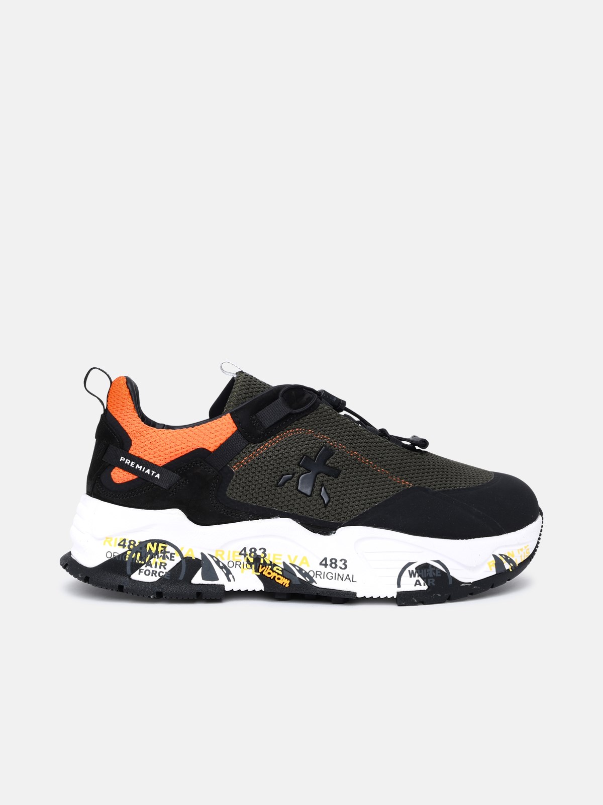 Premiata Green/black Leather Blend Cross Trail Sneakers | ModeSens