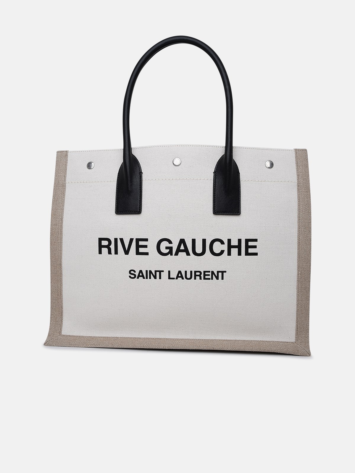 Saint Laurent Beige Leather And Felt Rive Gauche Tote Bag | ModeSens