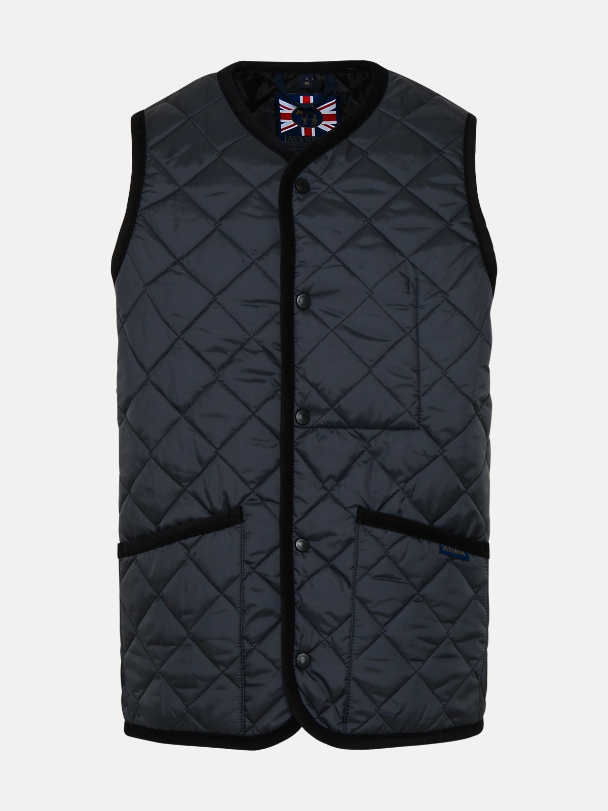 LAVENHAM BLACK POLYESTER THORNHAM waistcoat