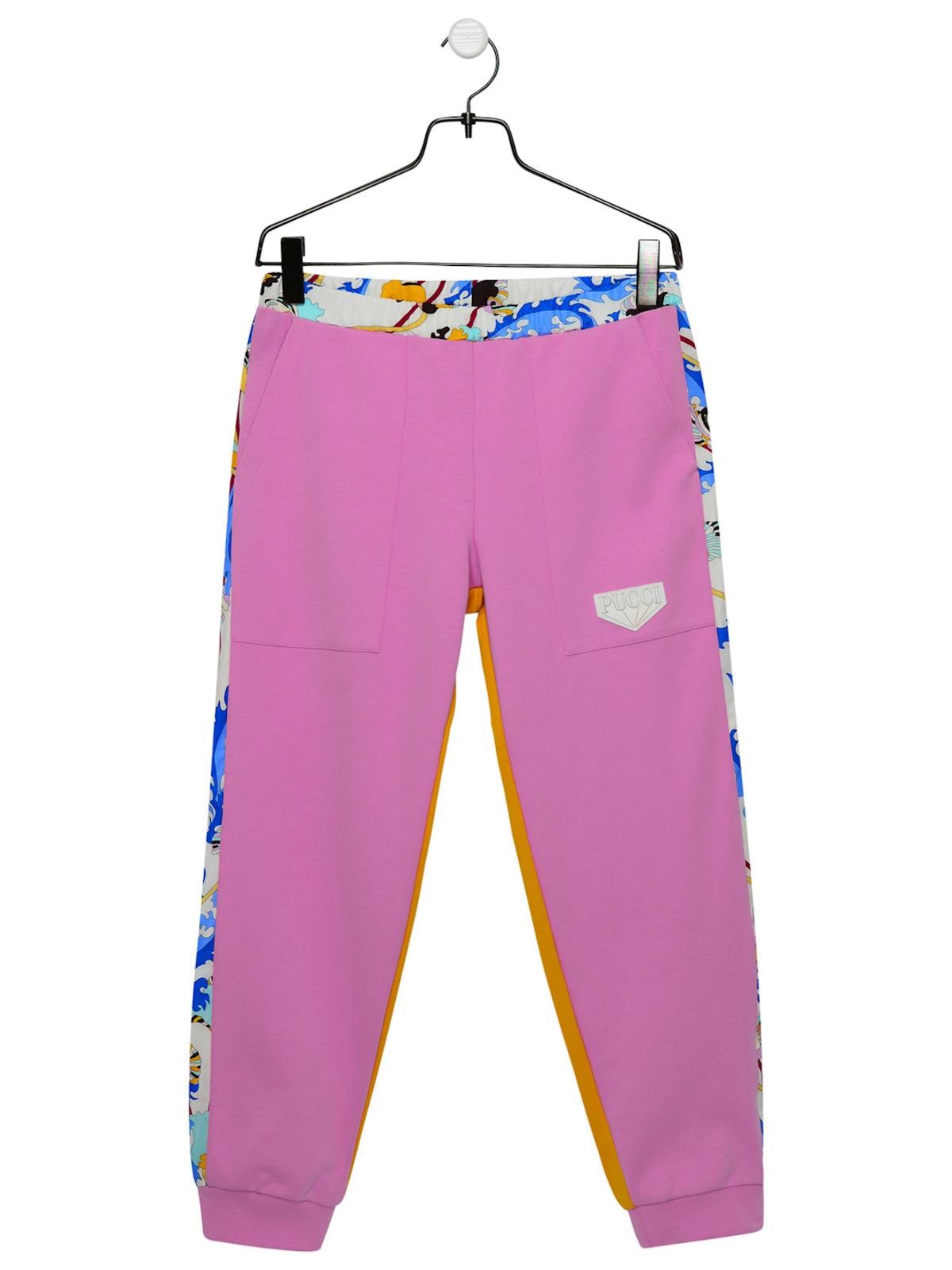 Shop Emilio Pucci Pink Cotton Sports Trousers
