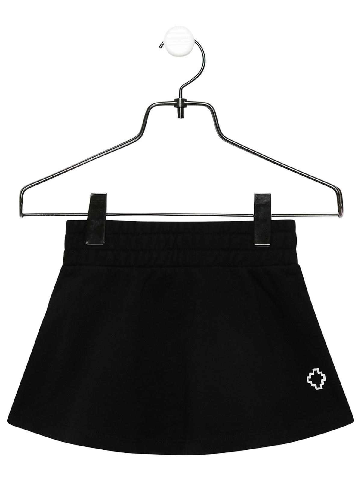 Marcelo Burlon County Of Milan Kids' Tempera Cross Logo-print Jersey Skirt In Black