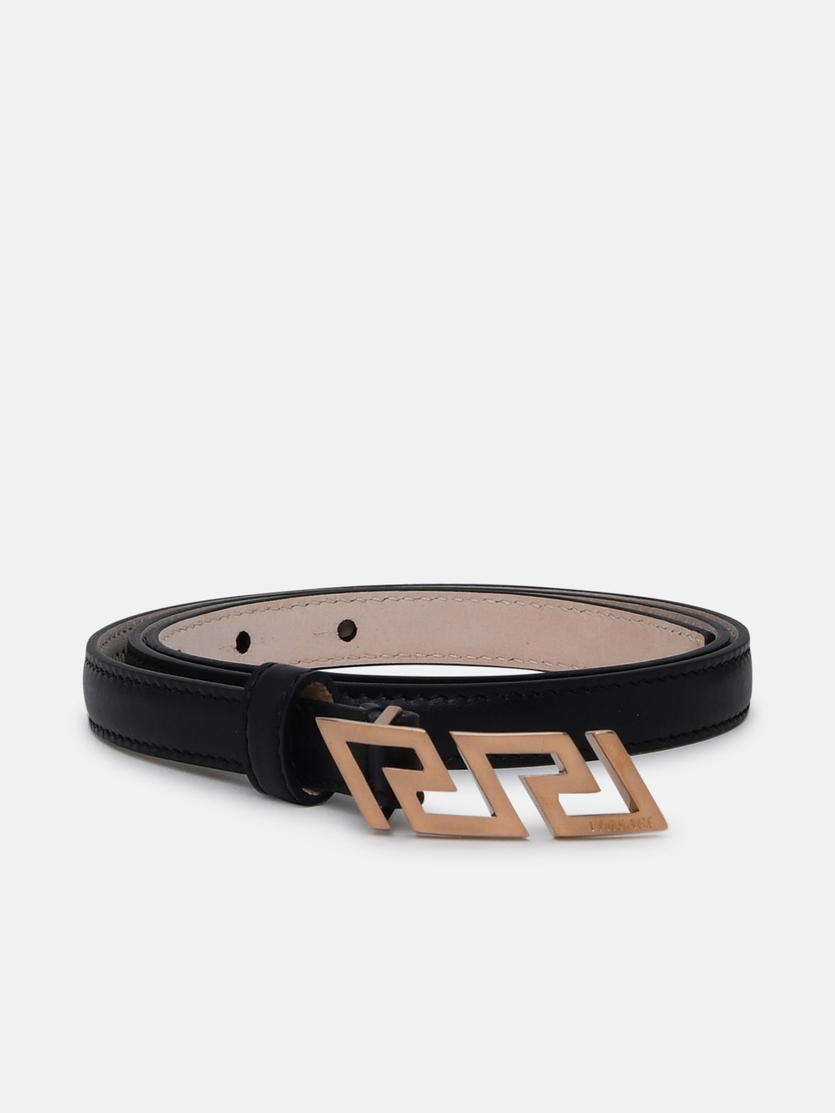 Versace Black Leather Baroque Belt | ModeSens