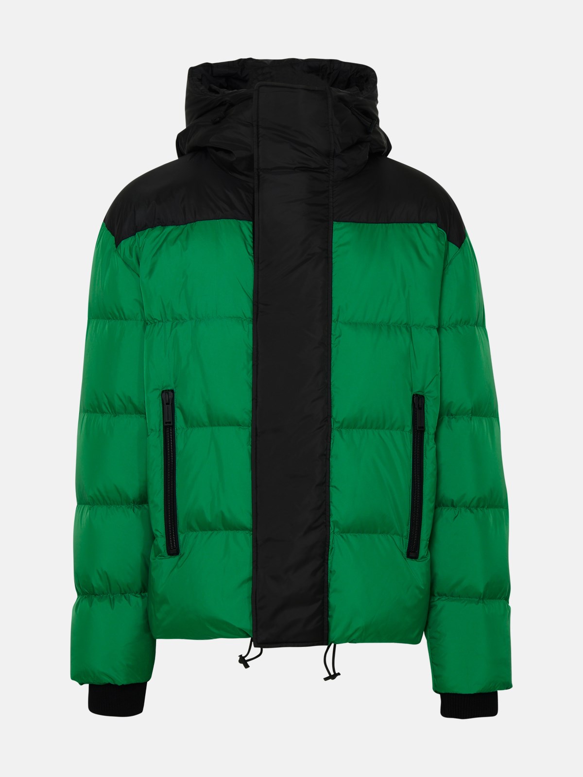 Dsquared2 Zip-pockets Hooded Padded Jacket In Green