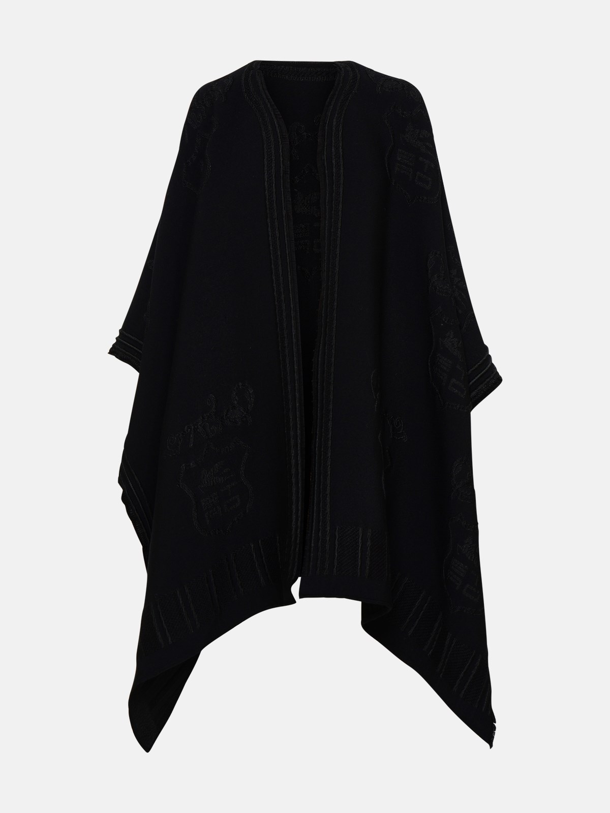 Etro Jacquard Cape In Black