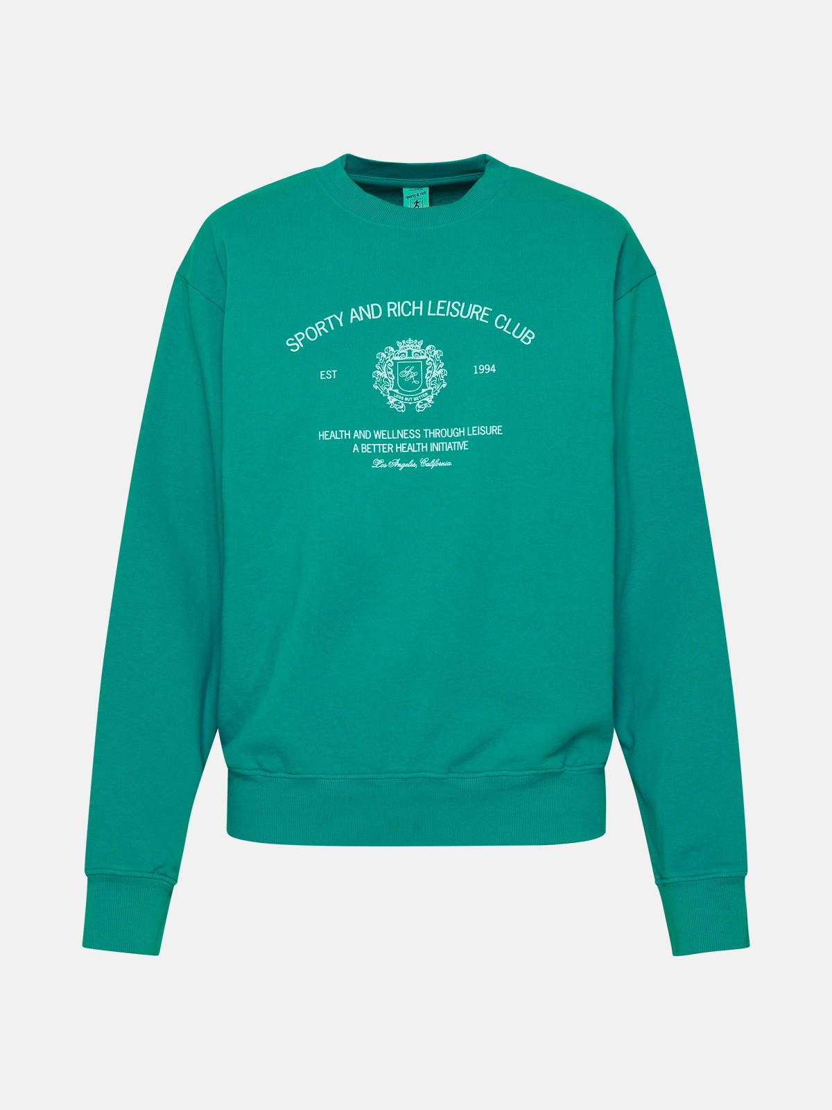 Sporty And Rich Green Cotton Water Sweatshirt
