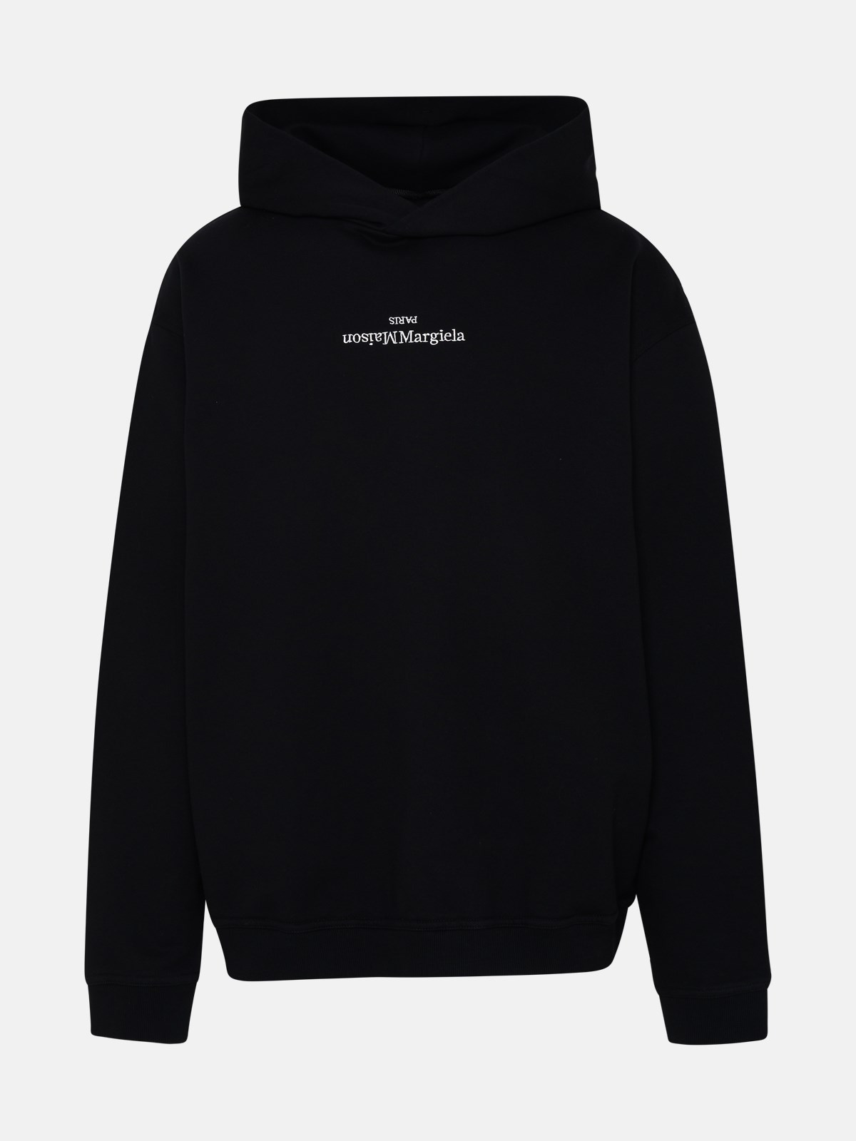 Maison Margiela Black Cotton Hoodie | ModeSens