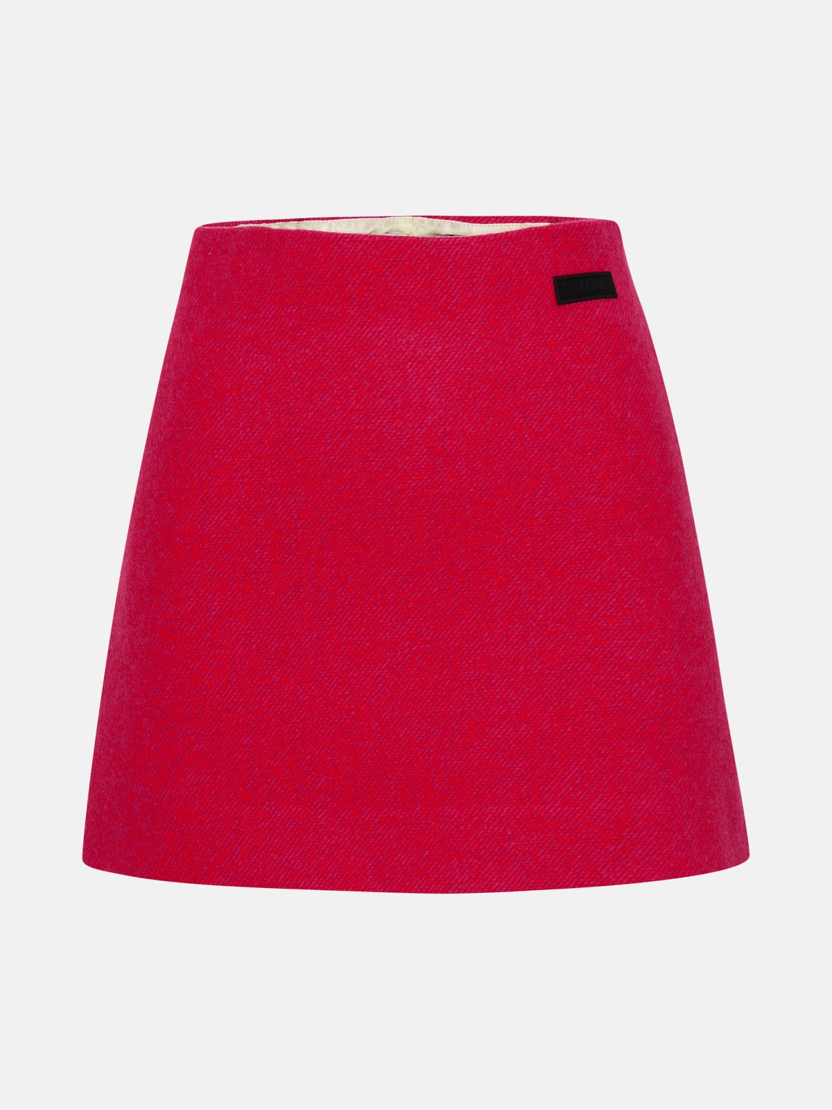 Ganni Kids' Fuchsia Wool Blend Miniskirt In Pink
