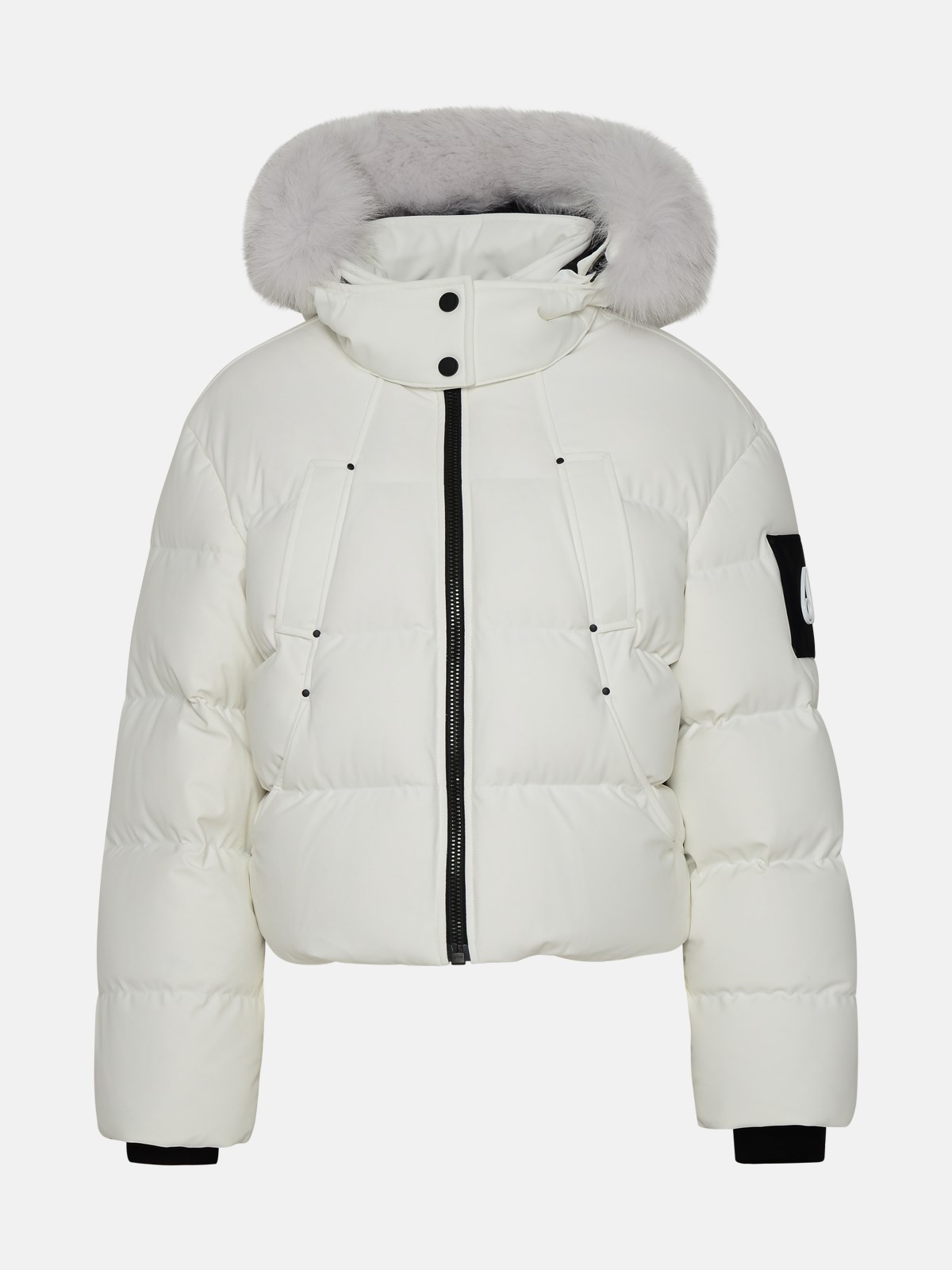 Moose Knuckles Kids' White Nylon Eton Puffer Jacket