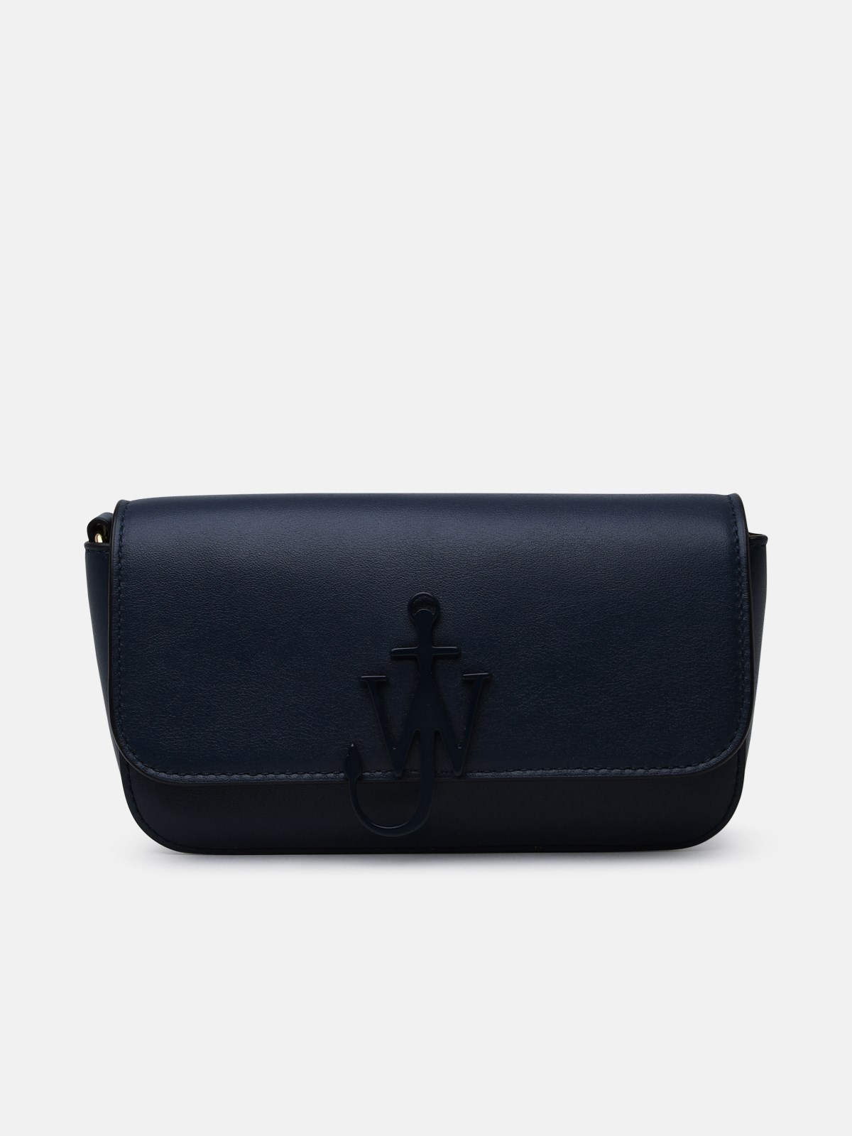 Jw Anderson Blue Leather Chain Baguette Crossbody Bag