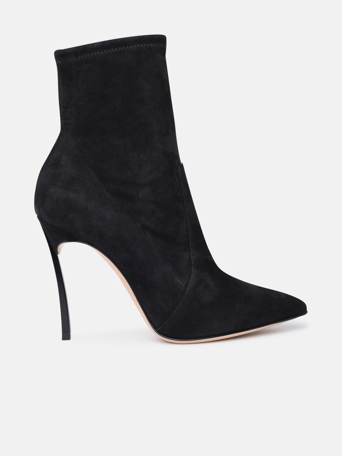 Casadei Black Suede Blade Ankle Boots