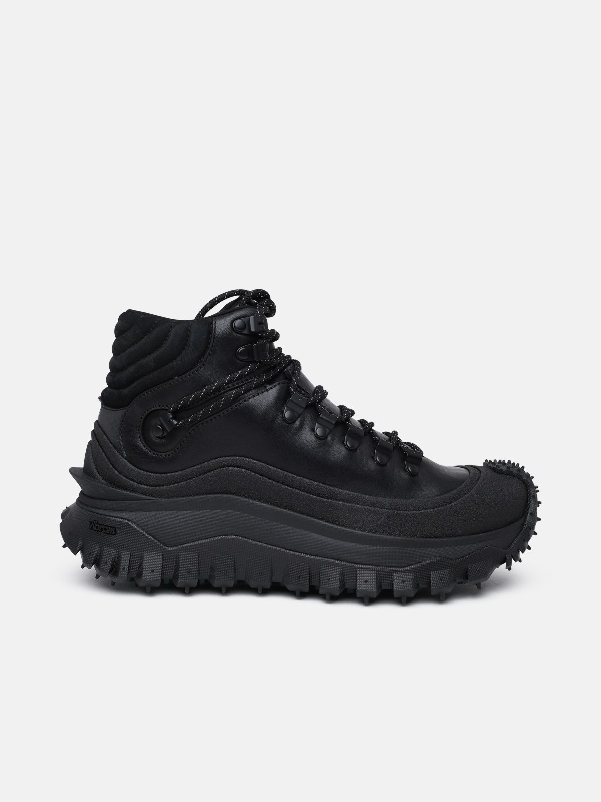 Moncler Black Leather Trailgrip Gtx Sneakers