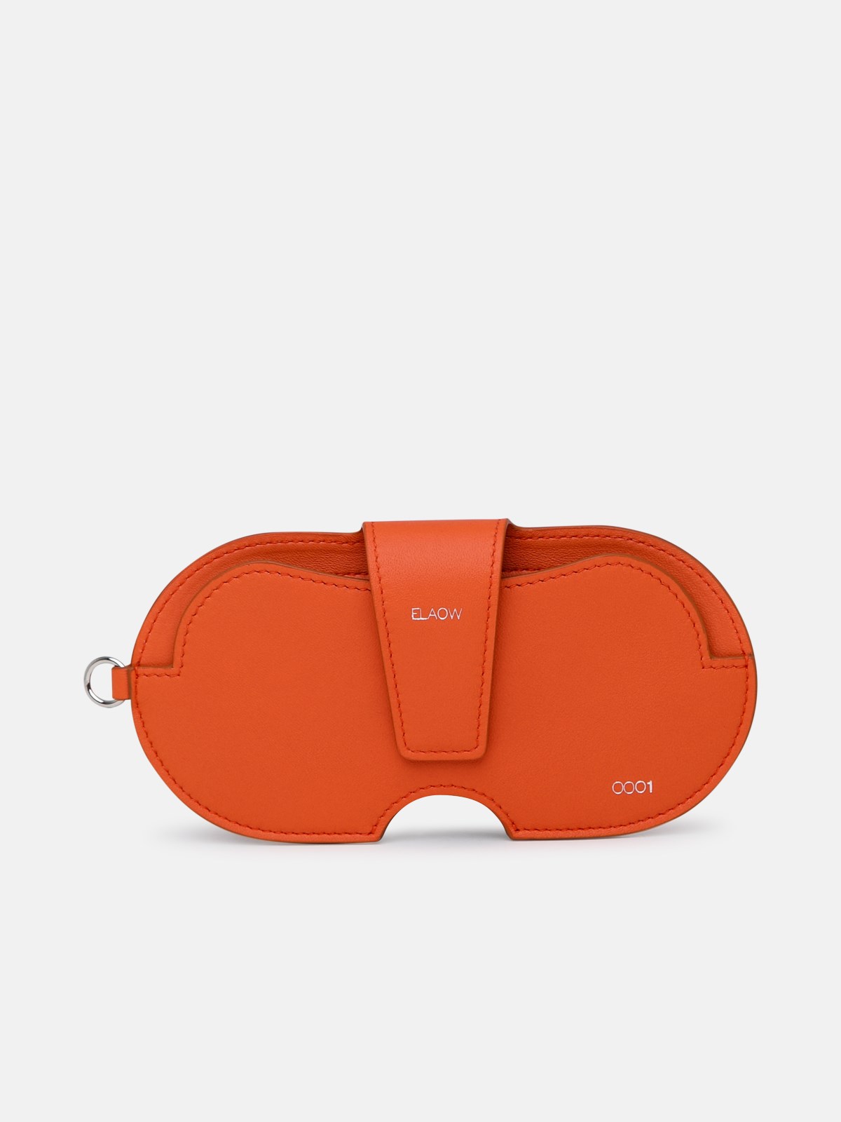 Elaow Orange Leather Glasses Holder