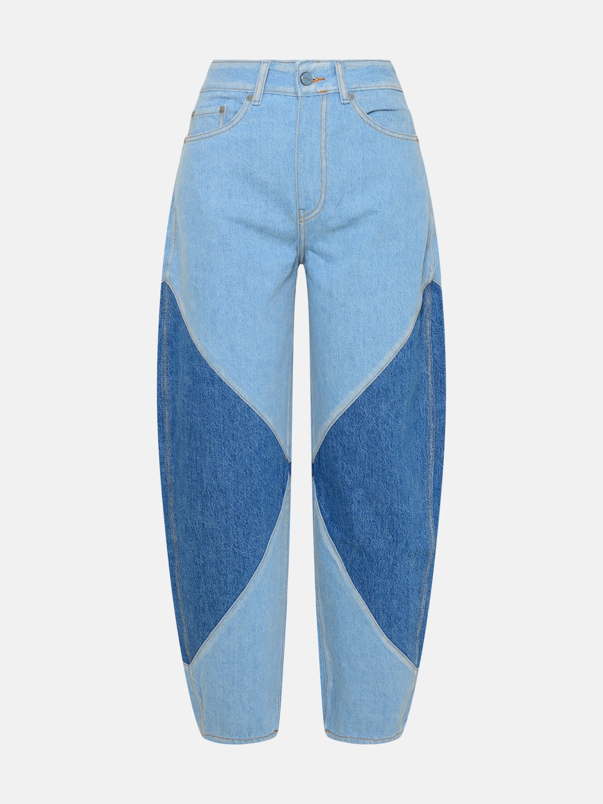 Ganni Jeans Cutline In Light Blue