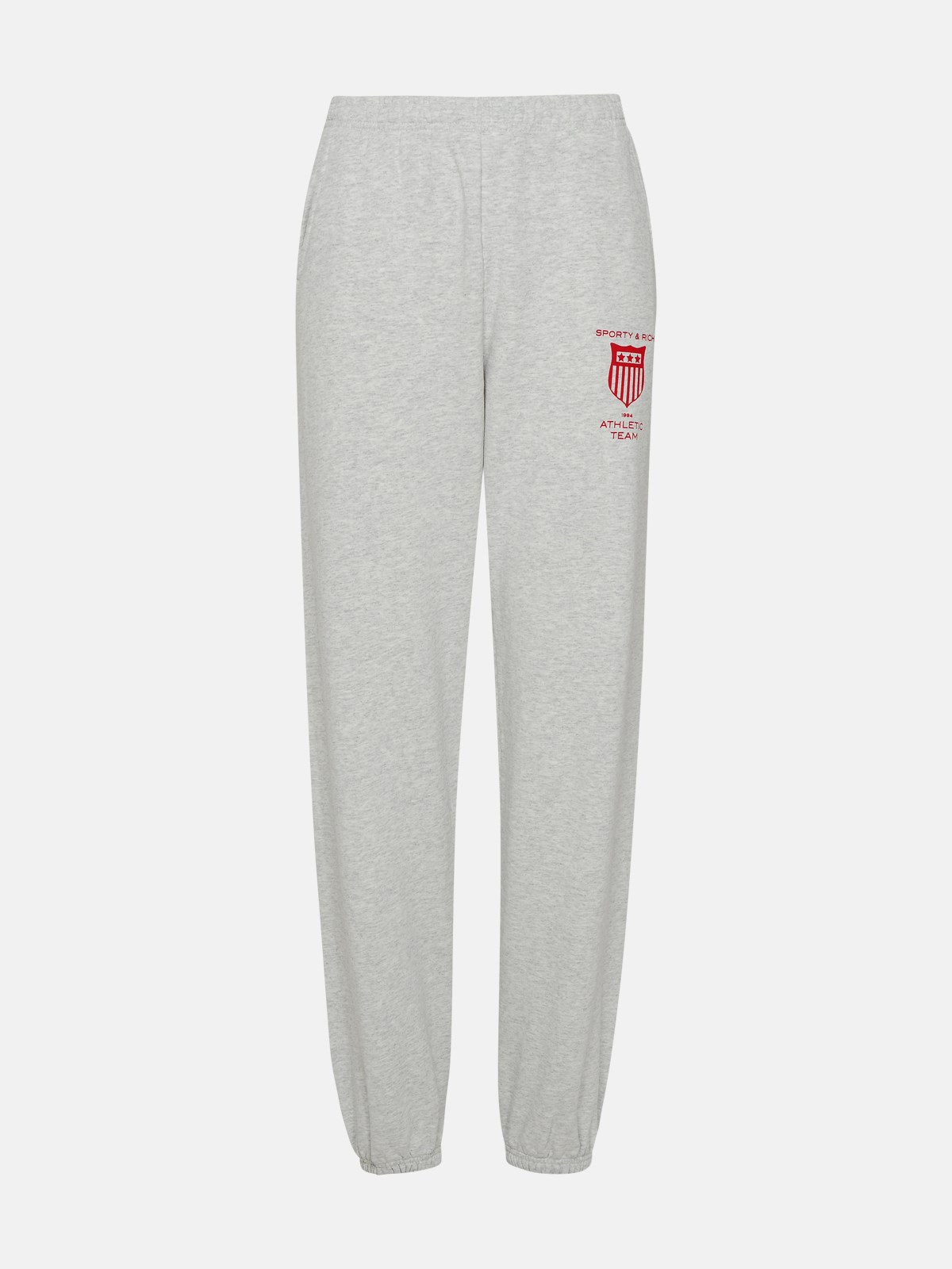 Sporty And Rich Gray Cotton Sporty Pants In Grey