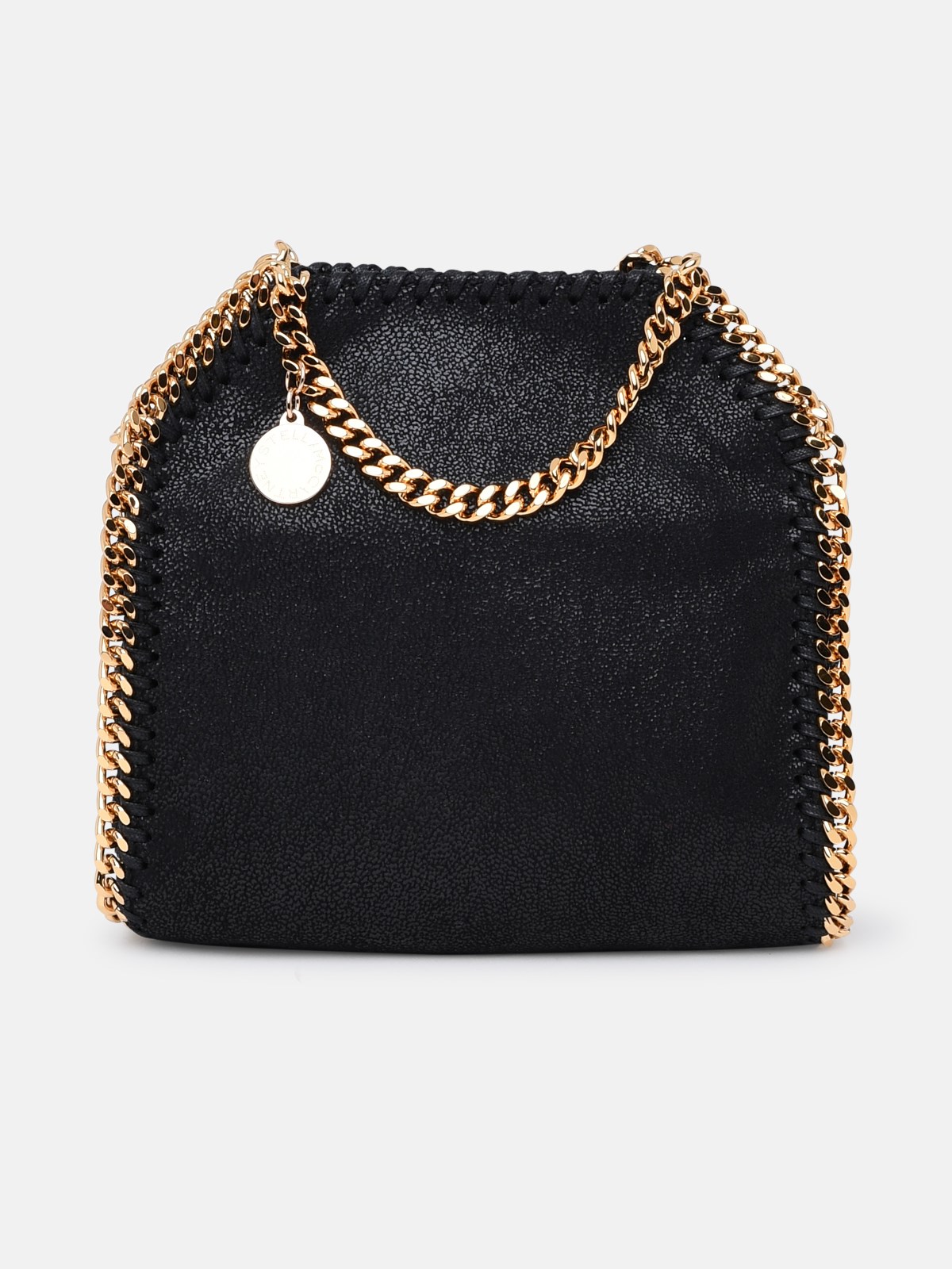 Stella Mccartney Gold Chain Mini Tote Bag In Black
