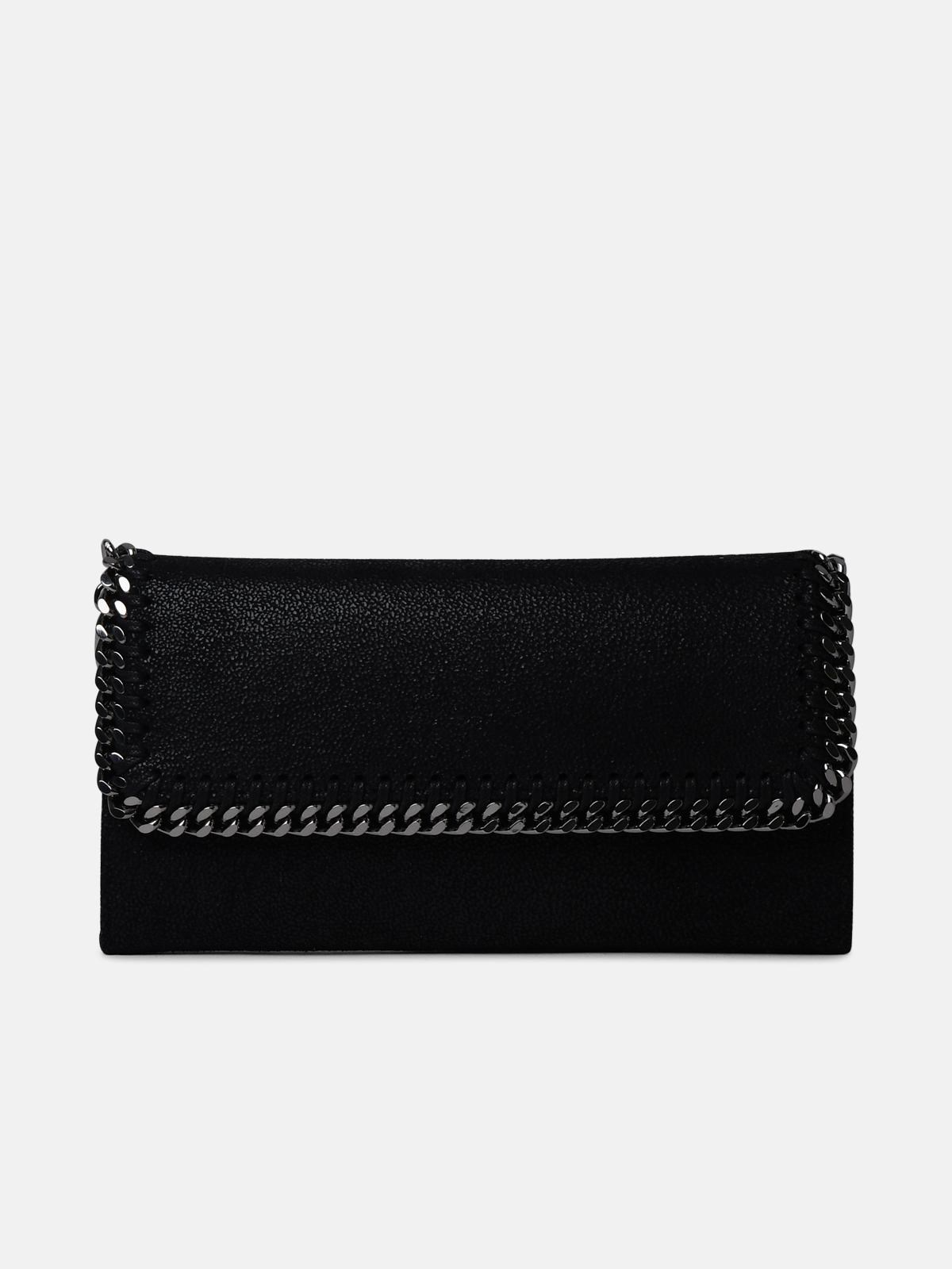 Stella Mccartney Black Polyester Big Falabella Wallet