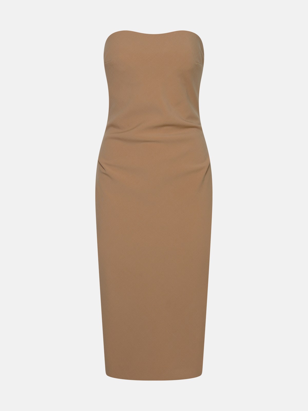 Max Mara "thadira Midi" Jersey Dress In Beige
