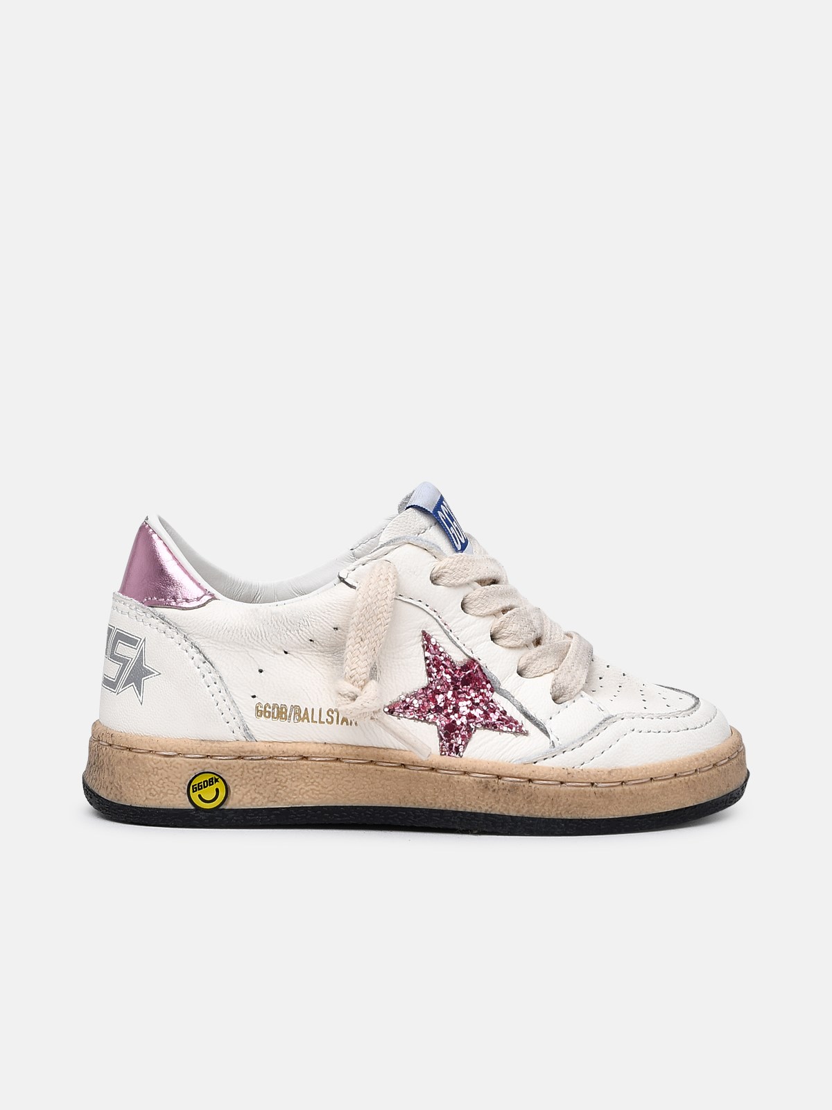 Golden Goose Ballstar Glitter Star-embellished Leather Trainers 6 Months-5 Years In White