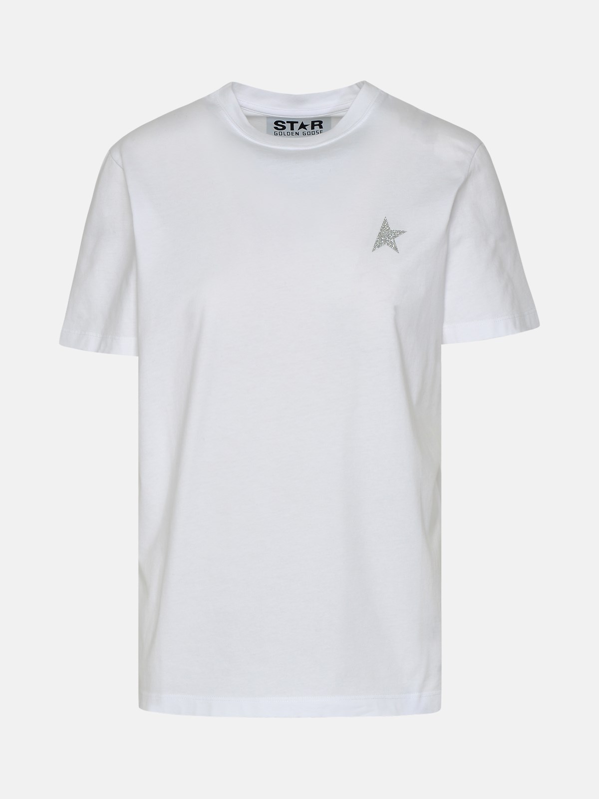 Golden Goose Kids' T-shirt Star Mini Logo Argento In White