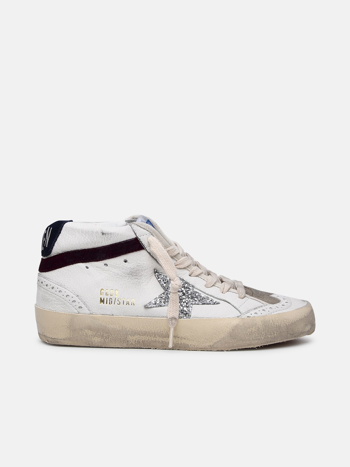 Golden Goose White Leather Mid Star Sneakers