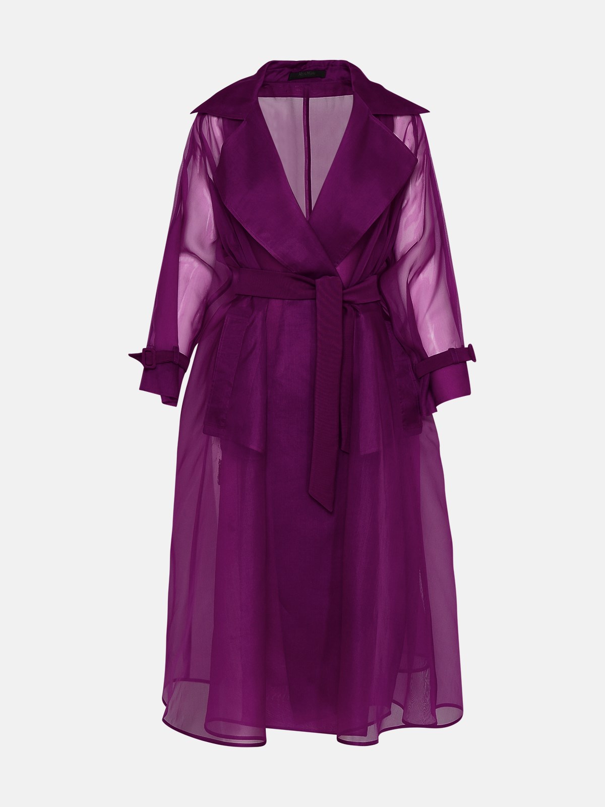 Max Mara Purple Silk Flared Duster In Violet
