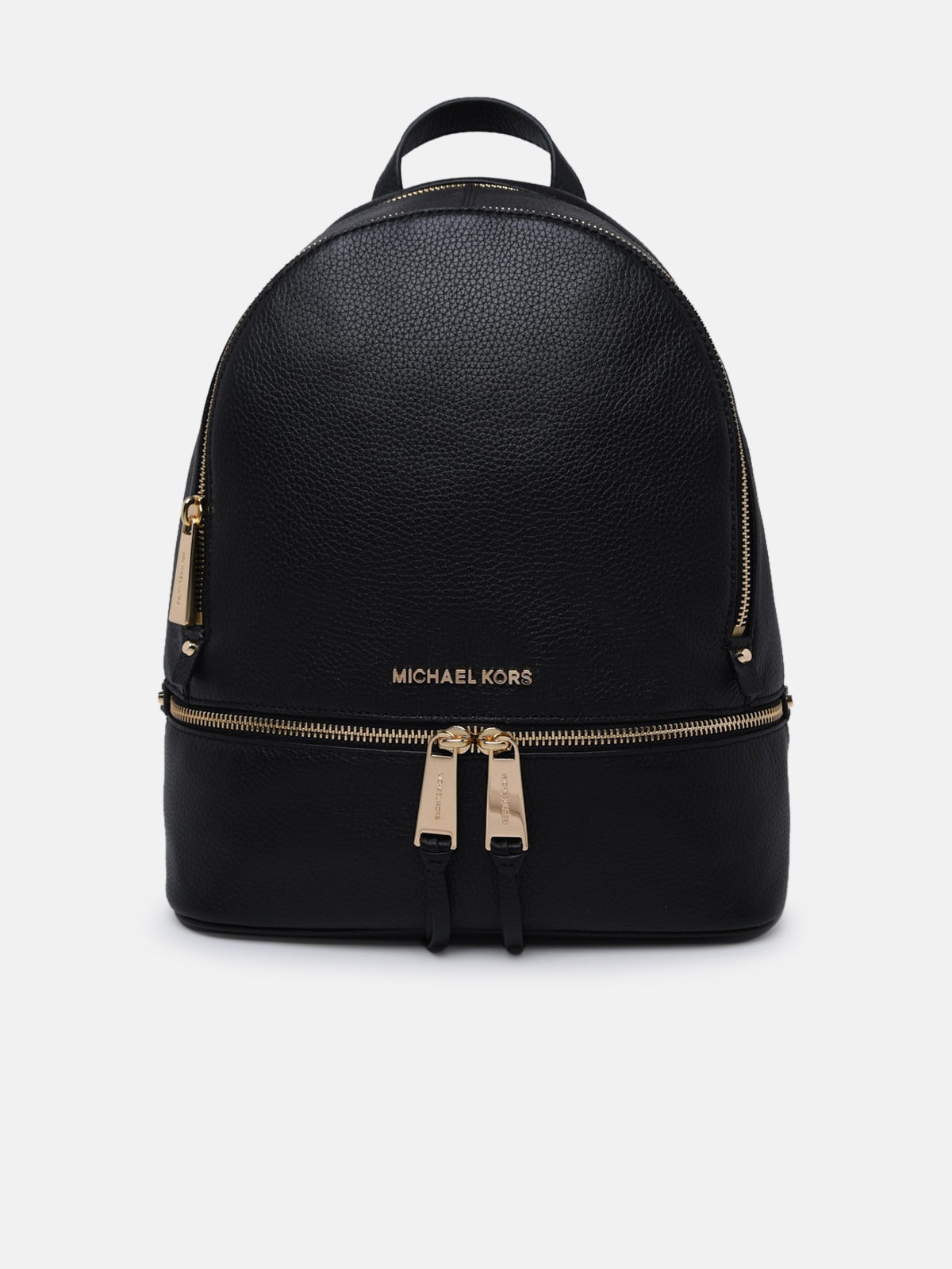 Michael Michael Kors Rhea Backpack In Black Tumbled Leather