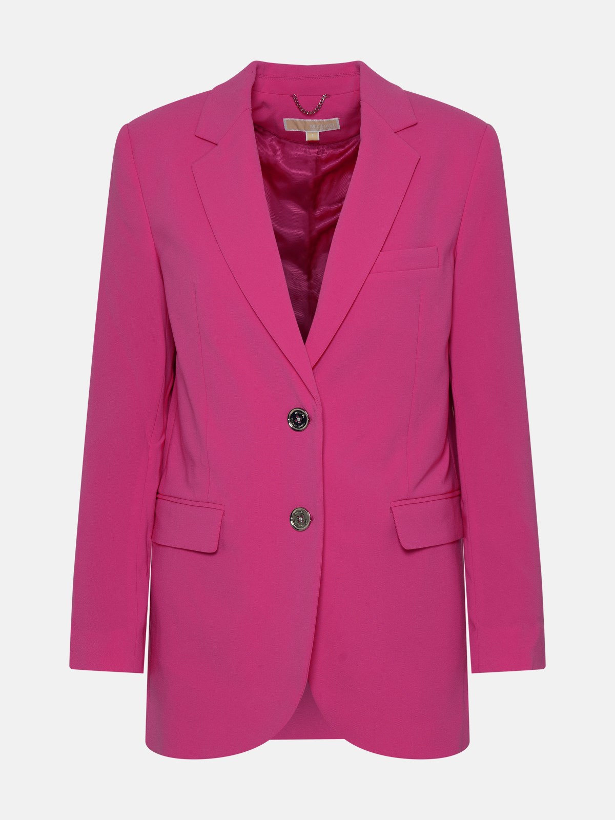 Michael Michael Kors Fuchsia Triacetate Blend Blazer Jacket In Pink