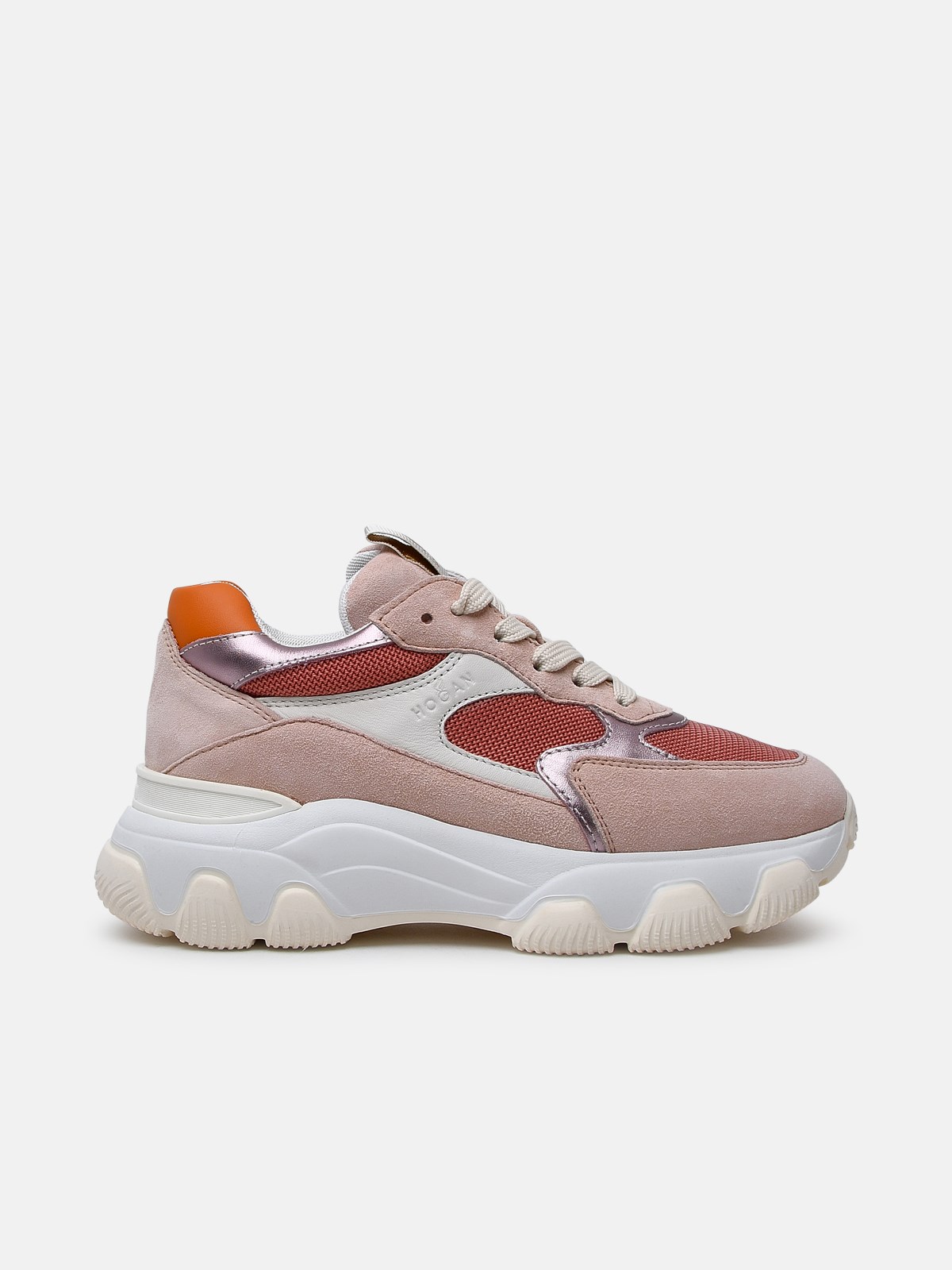 Hogan Hyperactive Pink Suede Blend Trainers