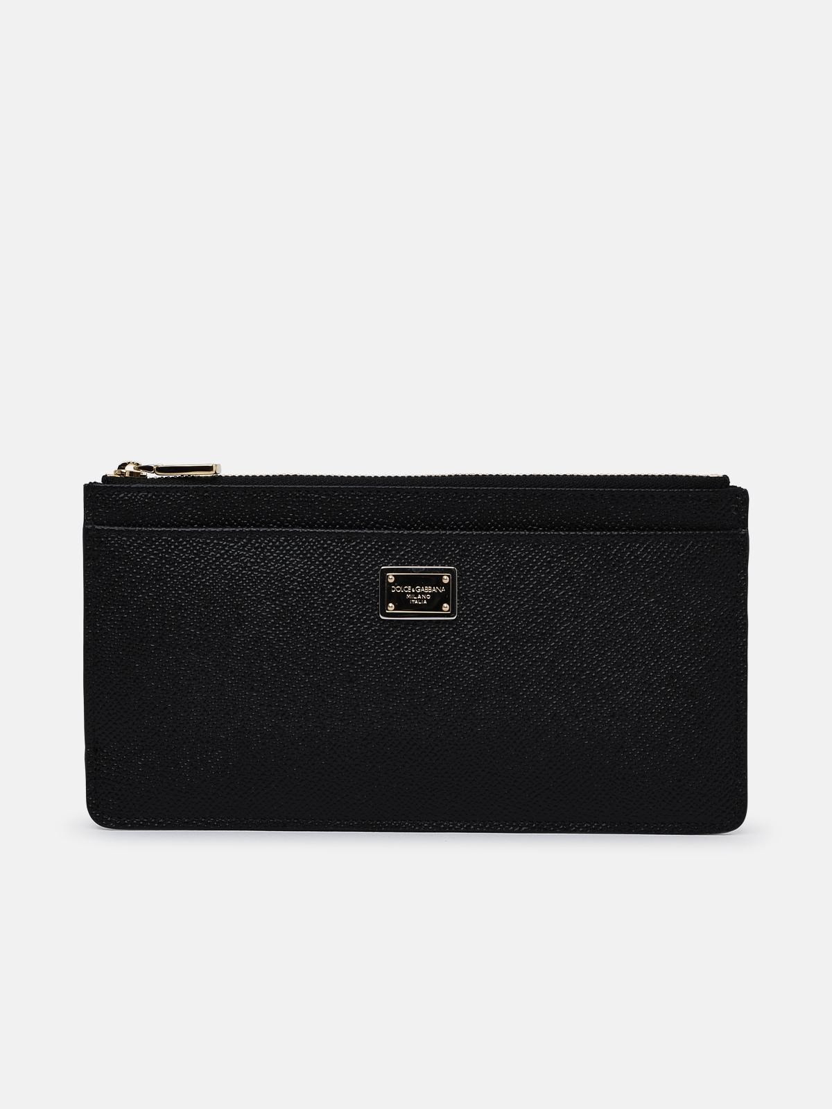 Dolce & Gabbana Black Leather Card Holder
