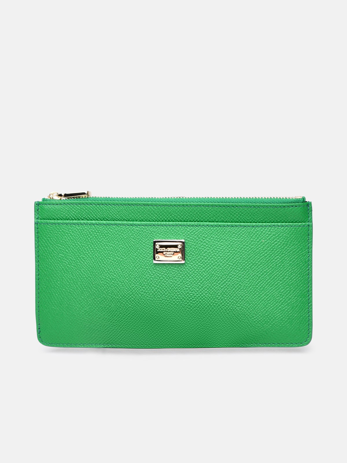 Dolce & Gabbana Green Leather Large Card Holder