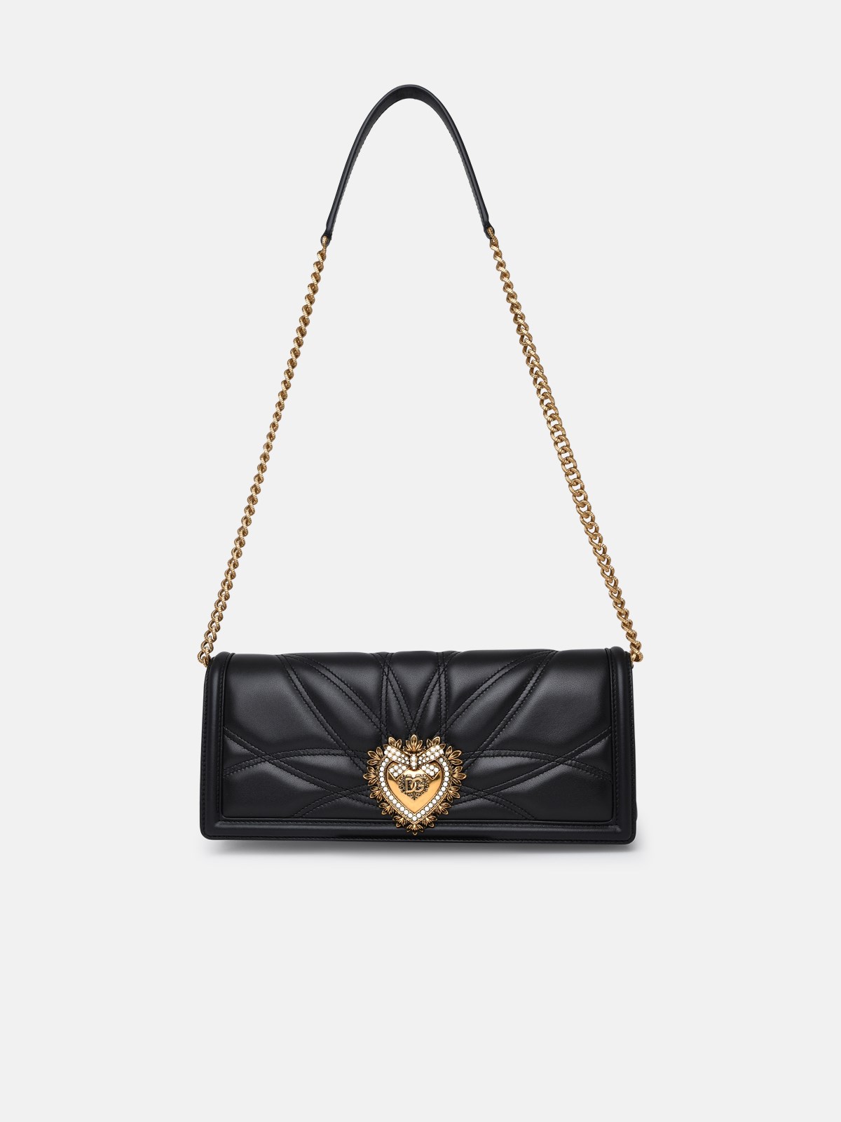 Dolce & Gabbana Devotion Black Leather Bag