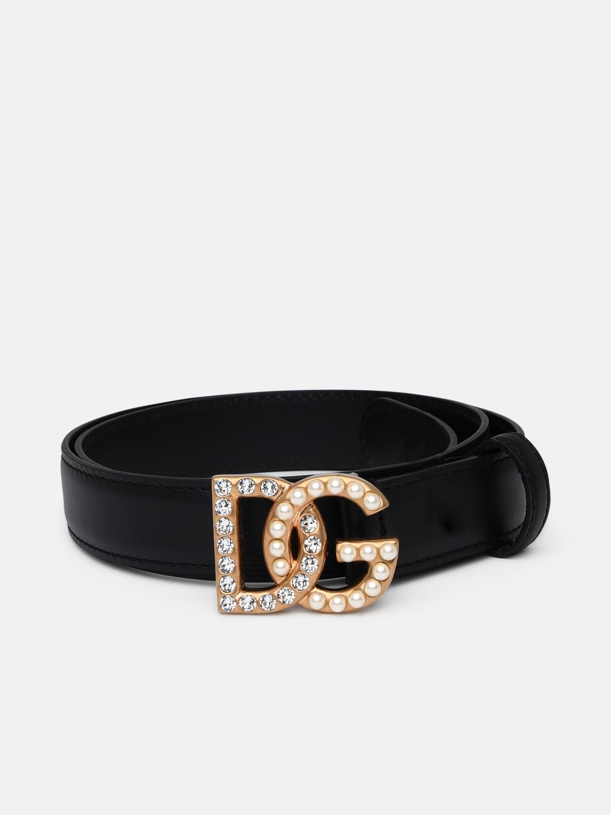 Dolce & Gabbana Cintura Bassa Perle In Black