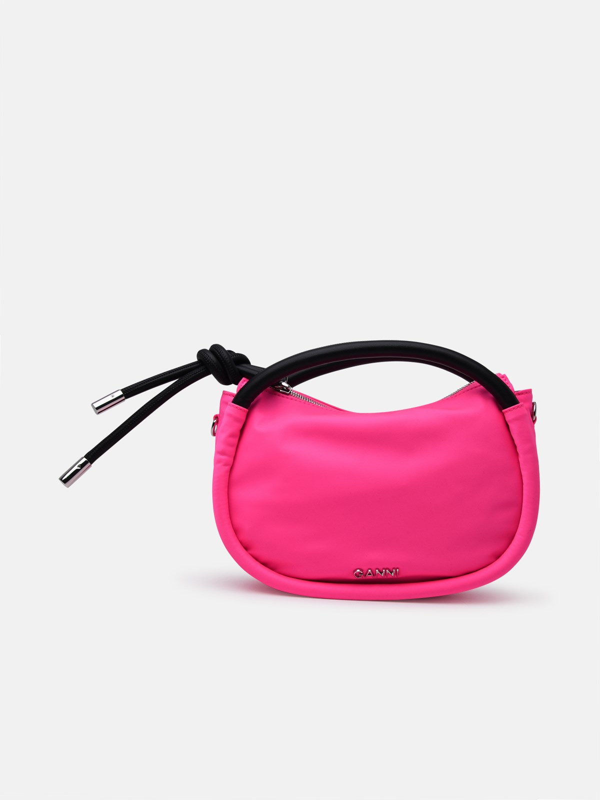 Ganni Fuchsia Polyester Mini Bag In Pink