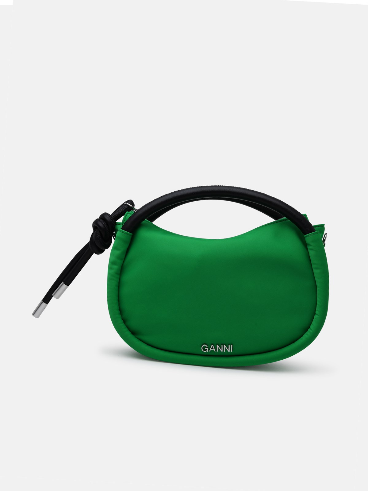 Ganni Green Polyester Knot Mini Bag