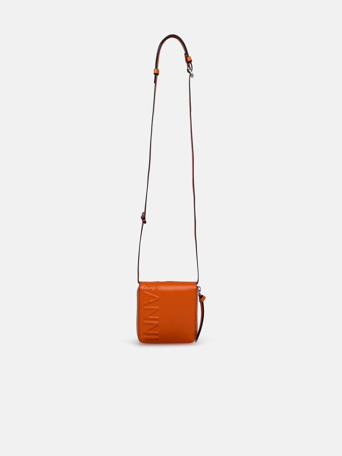 Ganni Orange Leather Wallet