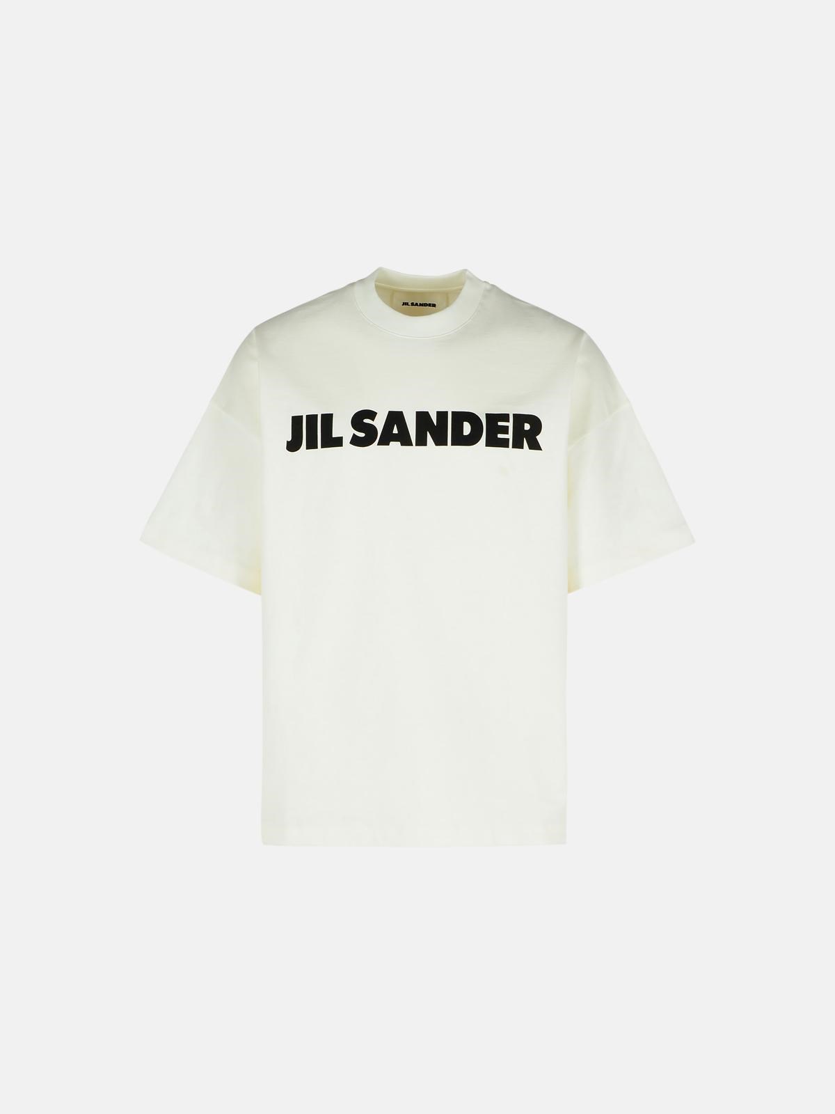 JIL SANDER Ivory Cotton T-Shirt　JIL SANDER アイボリー コットン Tシャツ JIL
