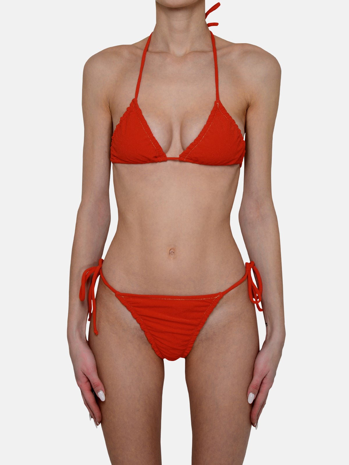 Reina Olga Orange Polyamide Blend Bikini Bag