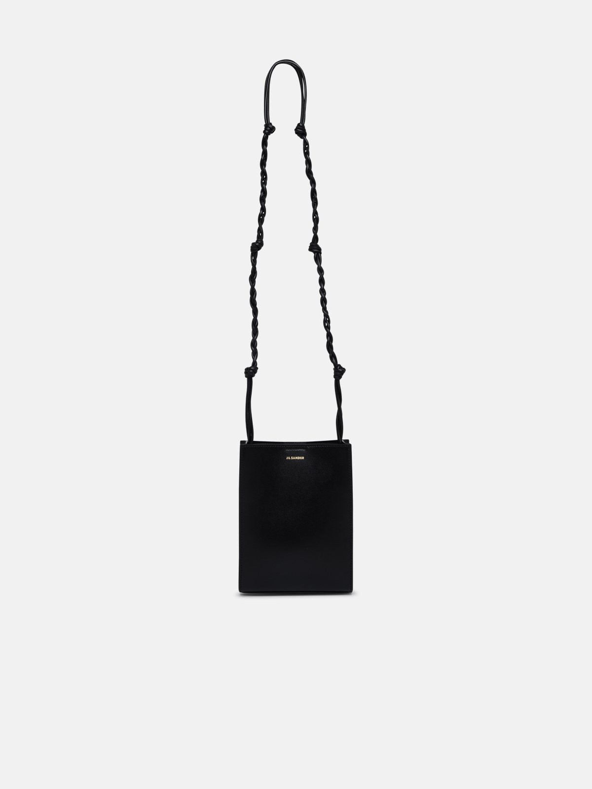 Jil Sander Black Leather Small Tangle Crossbody Bag