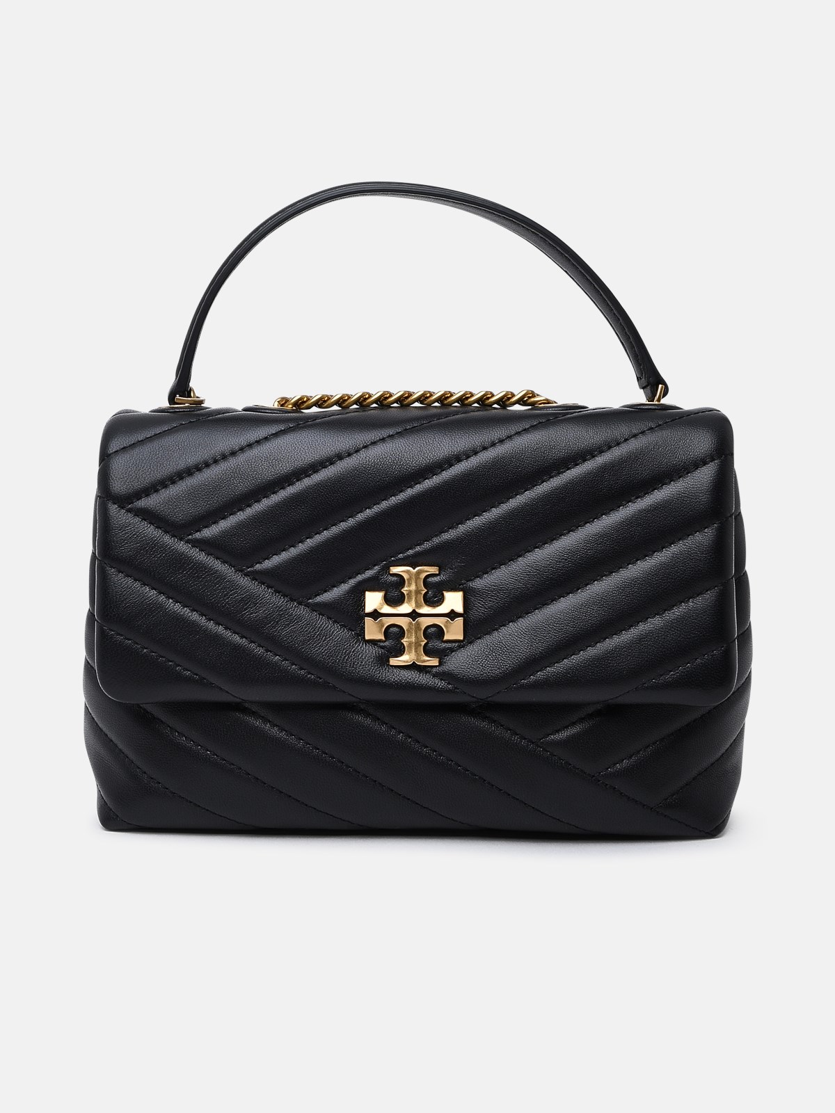 Tory Burch Old Rose Leather Kira Crossbody Bag In Black