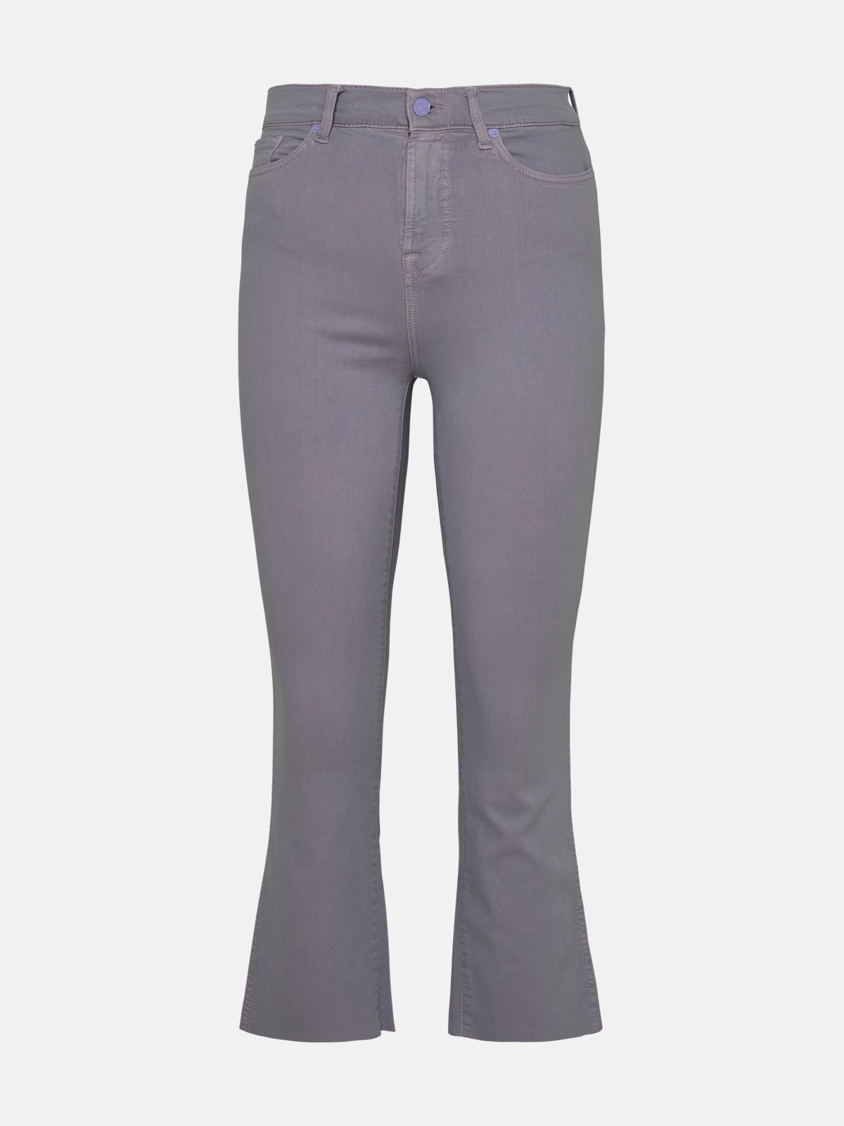 7 For All Mankind Lilac Cotton Blend Jeans In Violet