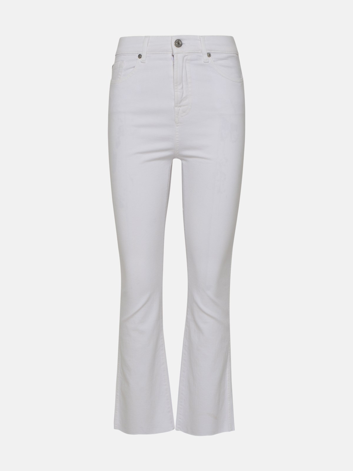 7 For All Mankind White Cotton Dneim Jeans