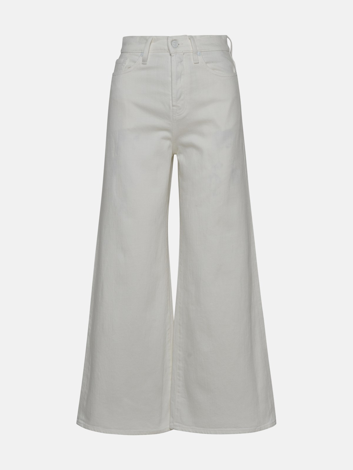 7 For All Mankind White Cotton Blend Zoey Jeans