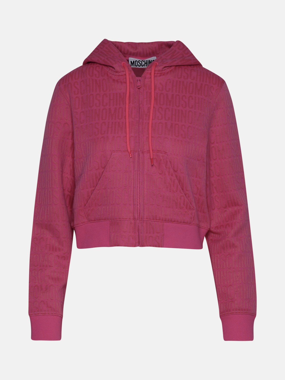 Shop Moschino Rose Cotton Blend Sweatshirt In Pink