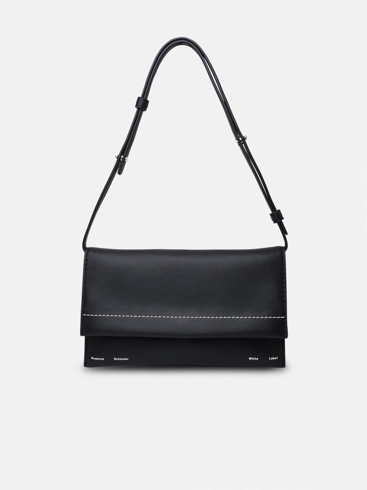 Proenza Schouler White Label Black Leather Accordion Flap Bag