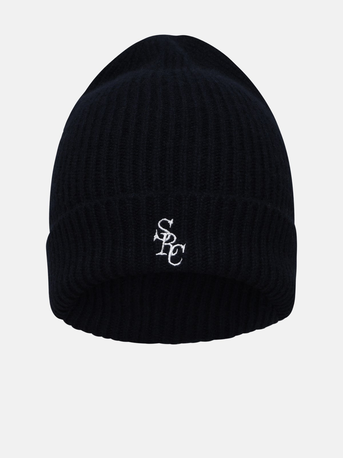 SPORTY AND RICH BLUE CASHMERE BEANIE