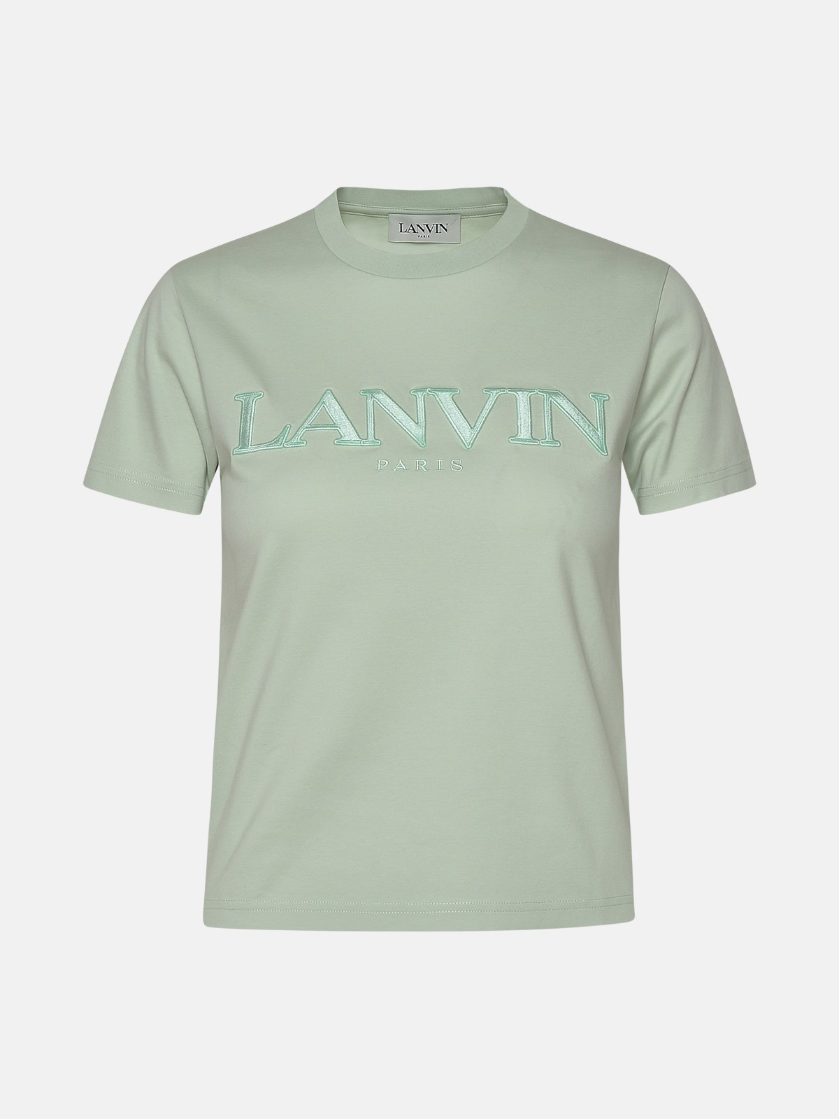 Lanvin Sage Cotton T-shirt In Green