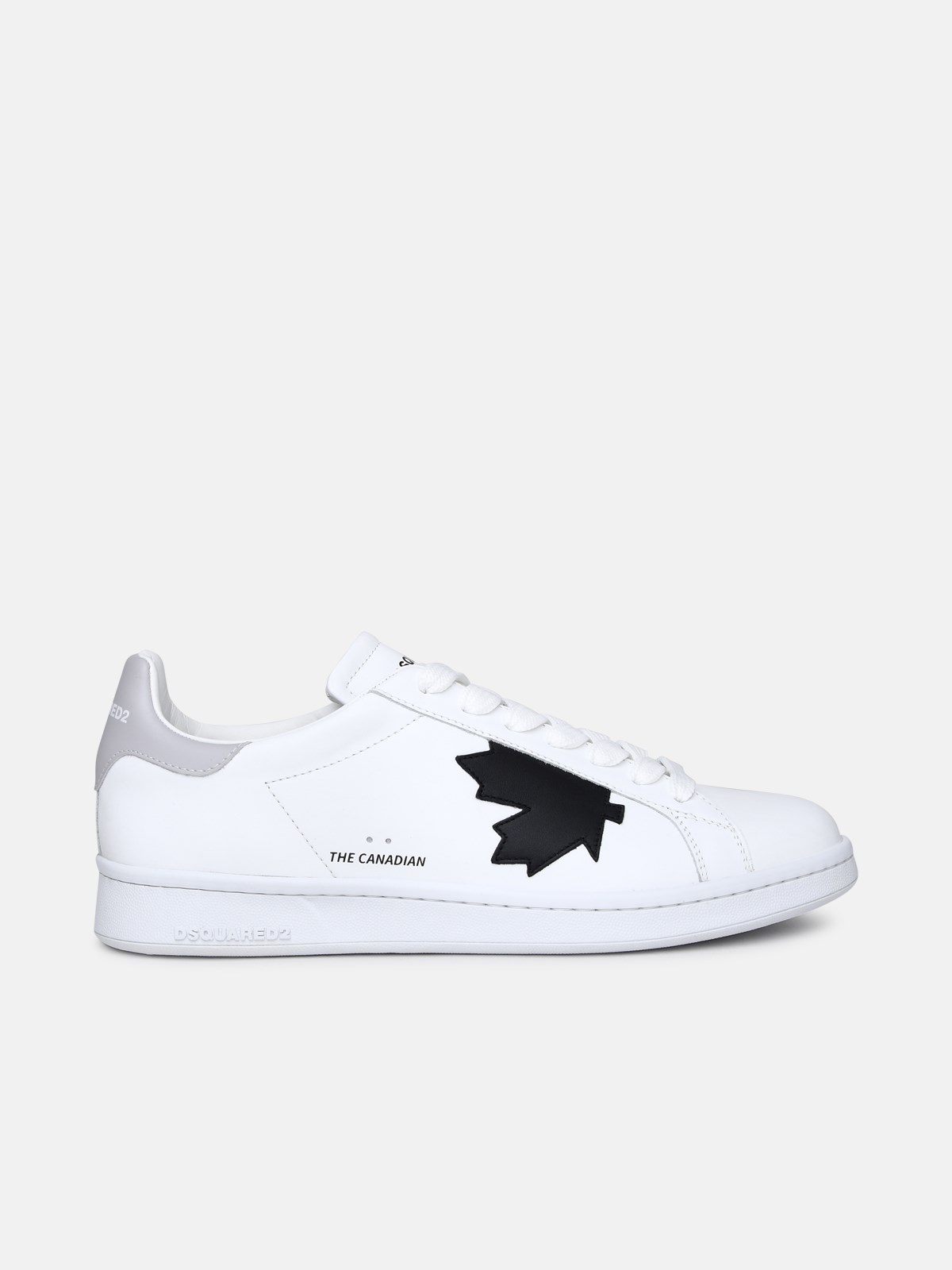 DSQUARED2 WHITE LEATHER BOXER SNEAKERS